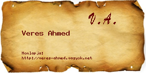 Veres Ahmed névjegykártya
