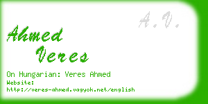 ahmed veres business card